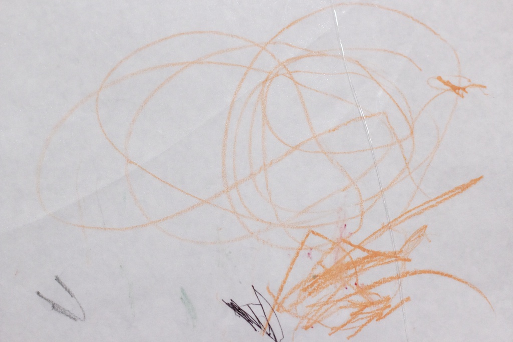 Here's a drawing made by our then-two-year-old niece, Emily. When we asked her what it was a picture of, she said “A bottom.” When we asked her whose bottom, she said “My Daddy’s bottom.” So now we all know what her Daddy’s bottom looks like. Also, this photo just became NSFW.