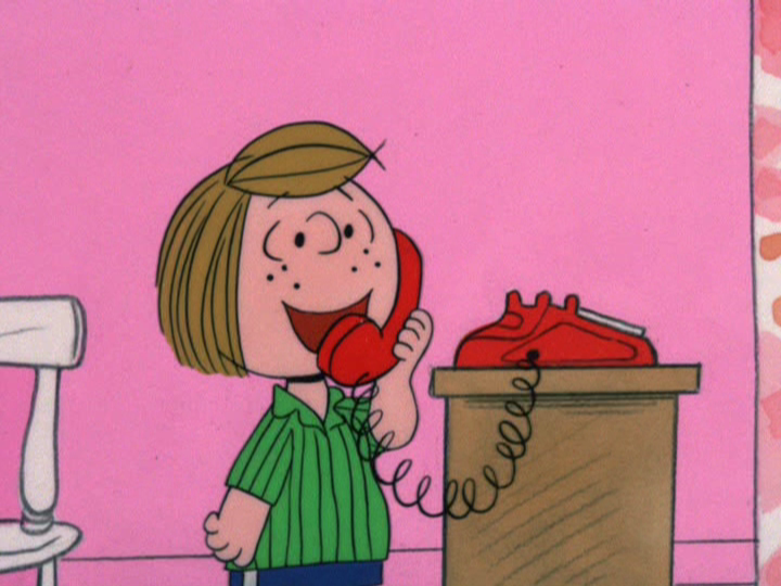 SAMMY: He never let him tell him that he was actually going to his grandma's house. MOM + DAD: Yeah. But you know, Peppermint Patty is a girl. SAMMY: Oh.