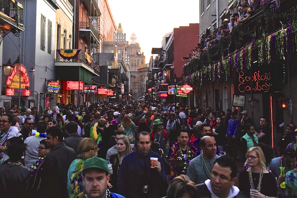 New Orleans French Quarter during the rowdiest party of the year, or a typical child’s playroom?