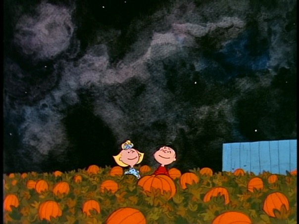 SAMMY: They're standing right next to the biggest pumpkin. Maybe that means it's the Great Pumpkin?