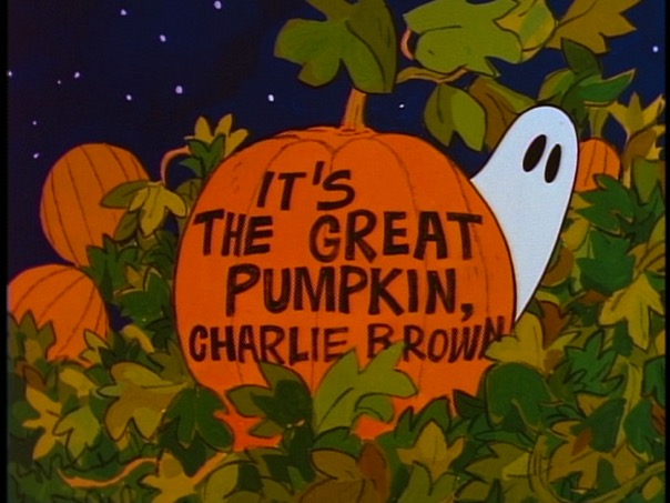 MOM + DAD: It says "It's the Great Pumpkin, Charlie Brown!" SAMMY: I know that.