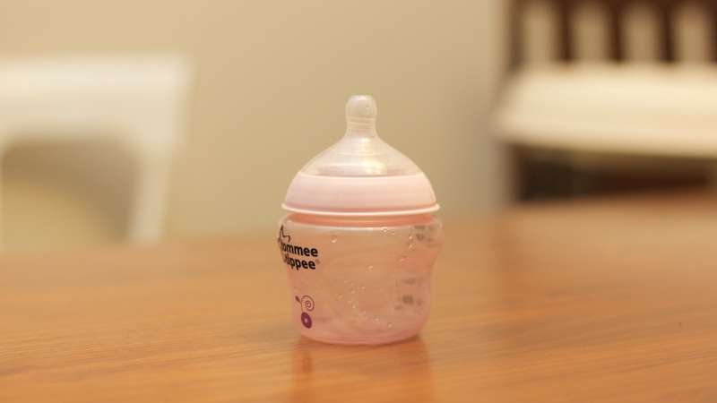 new borrowed baby bottle